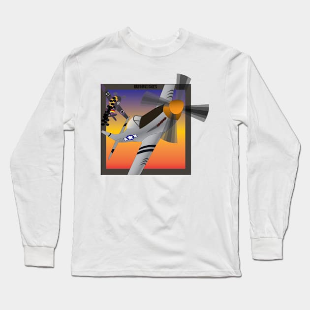 P-51Mustang vs FW 190 Long Sleeve T-Shirt by d2hills21